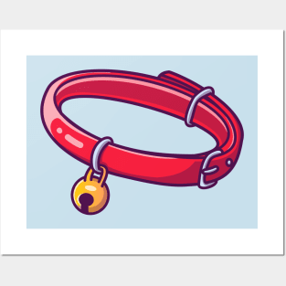 Floating Pet Collar Cartoon Posters and Art